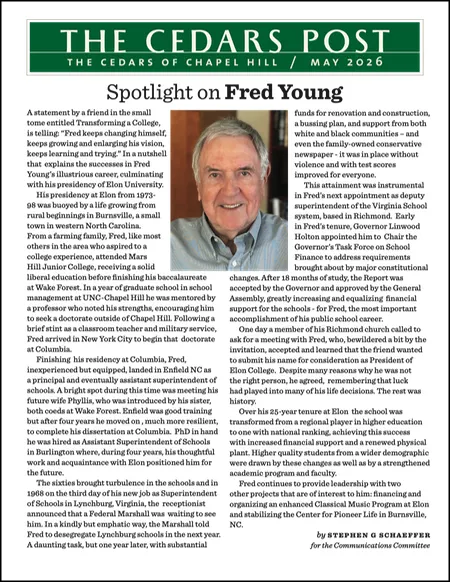 The Cedars Post newsletter, May 2026